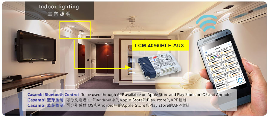 LCM-40/60BLE Series Bluetooth Mesh LED Driver