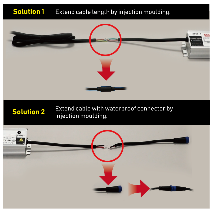 Is there a way to extend the length of the cable between the